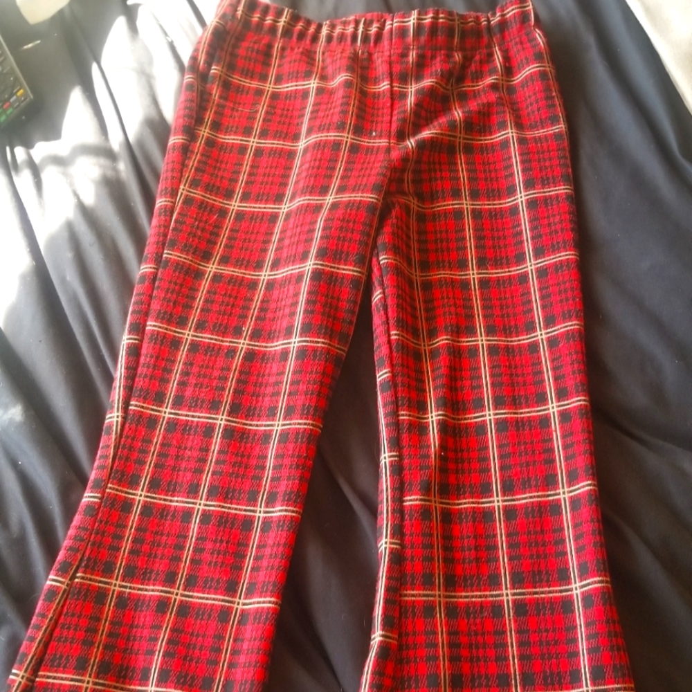 Plad flare pants